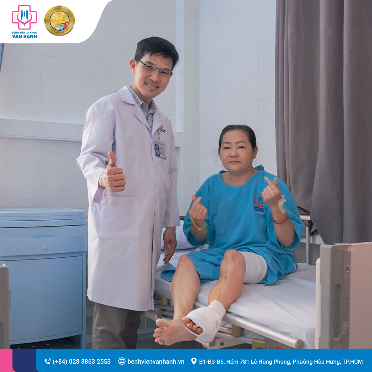 BS Huỳnh Thế Vinh và người bệnh